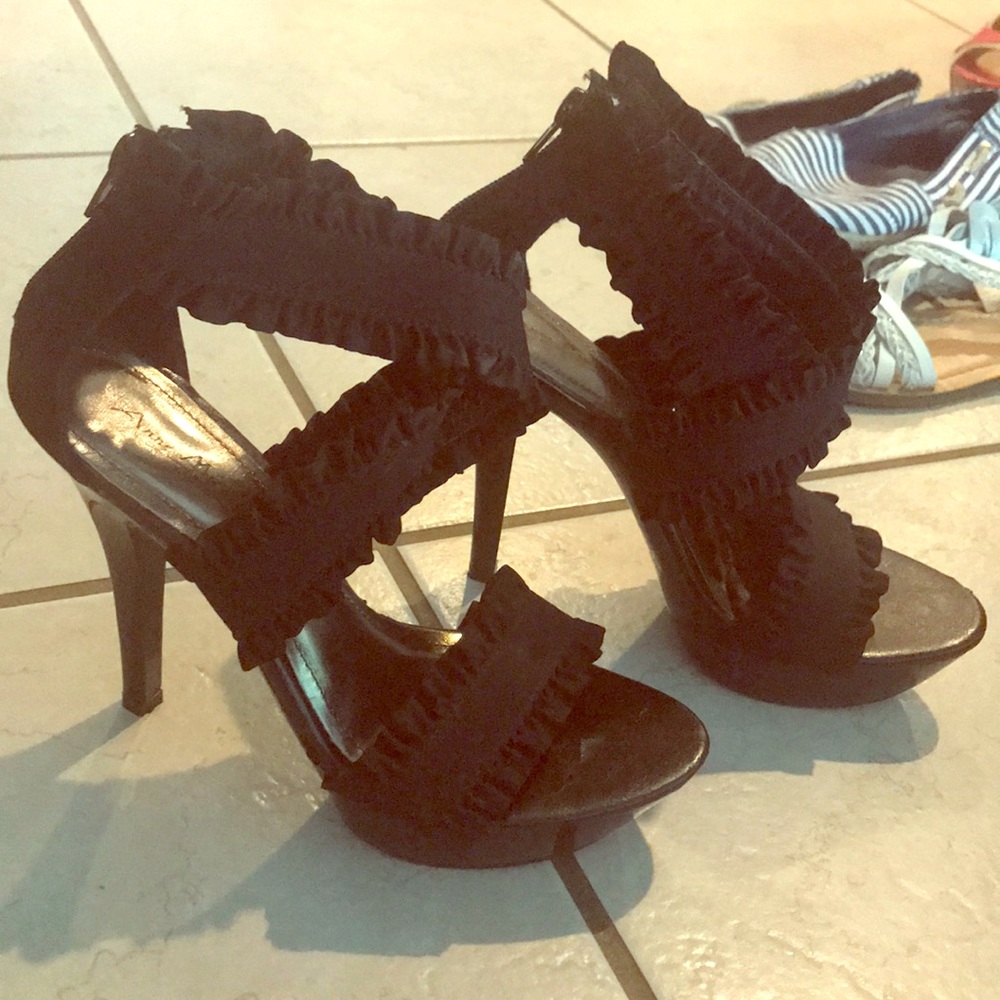 Sexy black stilettos